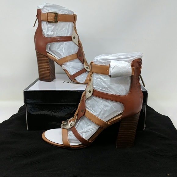 Nine West Braddy Caged Block Heel Sandal - Picture 6 of 8